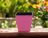 5" Hot Pink Recycled Plastic Indoor Outdoor Rectangular Nursery Pot - Homeroots