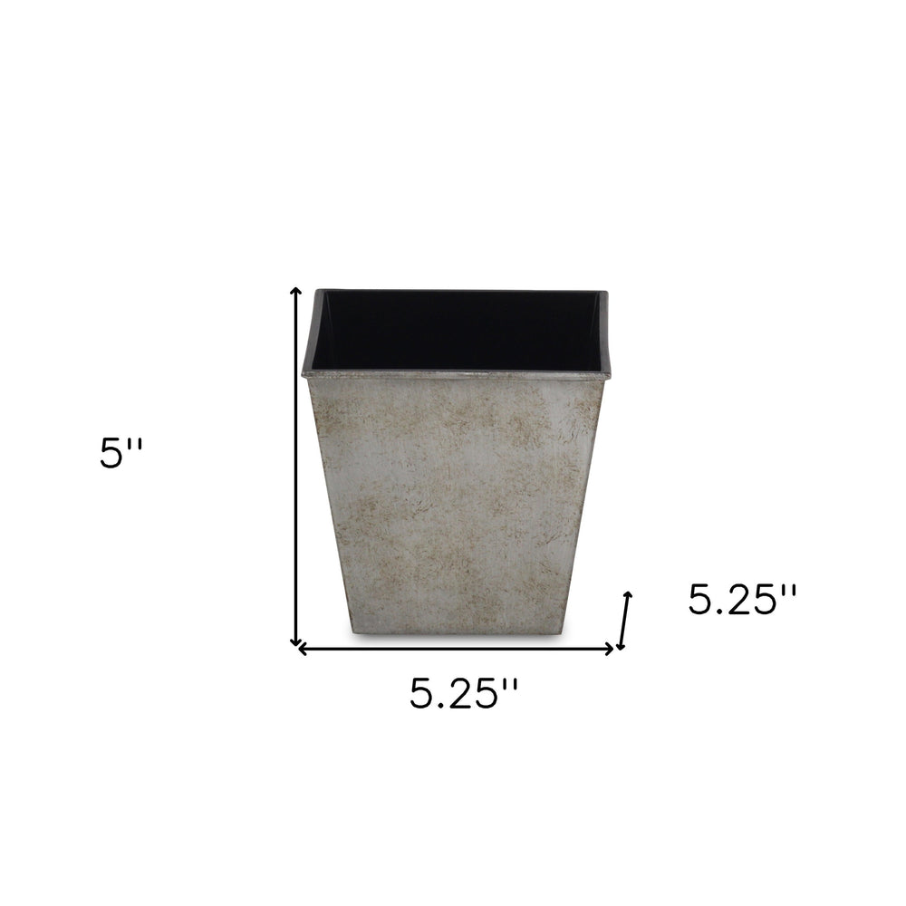 5" Gray Recycled Plastic Indoor Outdoor Rectangular Nursery Pot - Homeroots - Flyclothing LLC