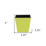 5" Lime Green Recycled Plastic Indoor Outdoor Rectangular Pot Planter - Homeroots - Flyclothing LLC