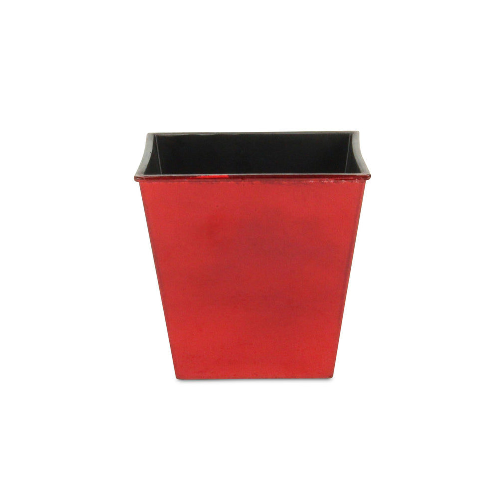 5" Red Recycled Plastic Indoor Outdoor Rectangular Pot Planter - Homeroots - Flyclothing LLC