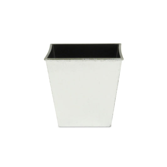 5" Silver Recycled Plastic Indoor Outdoor Square Nursery Pot