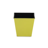 5" Yellow Recycled Plastic Indoor Outdoor Square Pot Planter - Homeroots