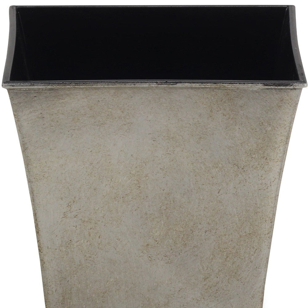 7" Gray Recycled Plastic Indoor Outdoor Square Pot Planter - Homeroots - Flyclothing LLC