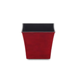 7" Red Recycled Plastic Indoor Outdoor Rectangular Pot Planter