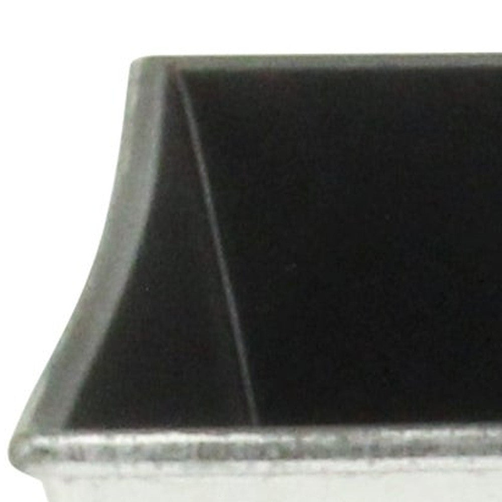 7" Silver Recycled Plastic Indoor Outdoor Rectangular Nursery Pot - Homeroots - Flyclothing LLC