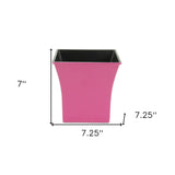 7" Hot Pink Recycled Plastic Indoor Outdoor Novelty Pot Planter