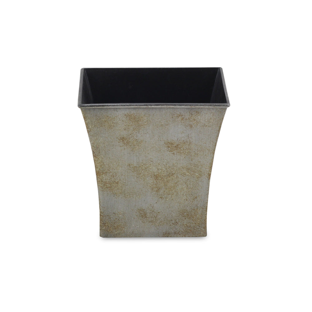 7" Gray Recycled Plastic Indoor Outdoor Square Pot Planter - Homeroots