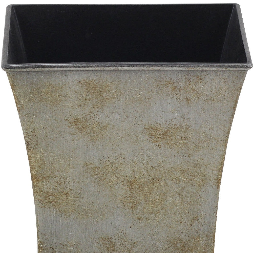 7" Gray Recycled Plastic Indoor Outdoor Square Pot Planter - Homeroots - Flyclothing LLC