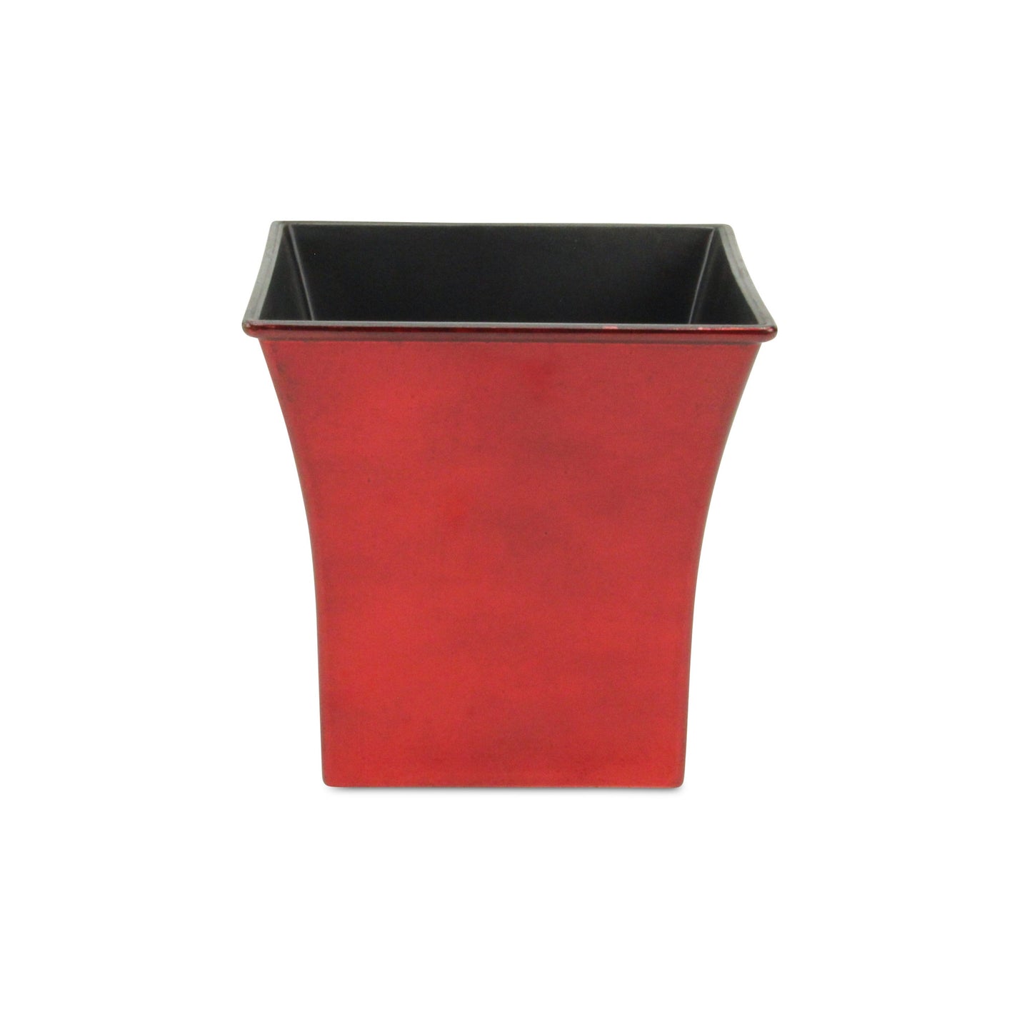7" Red Recycled Plastic Indoor Outdoor Square Pot Planter - Homeroots - Flyclothing LLC