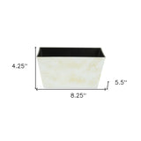 8" Cream Recycled Plastic Indoor Outdoor Rectangular Planter Box - Homeroots - Flyclothing LLC