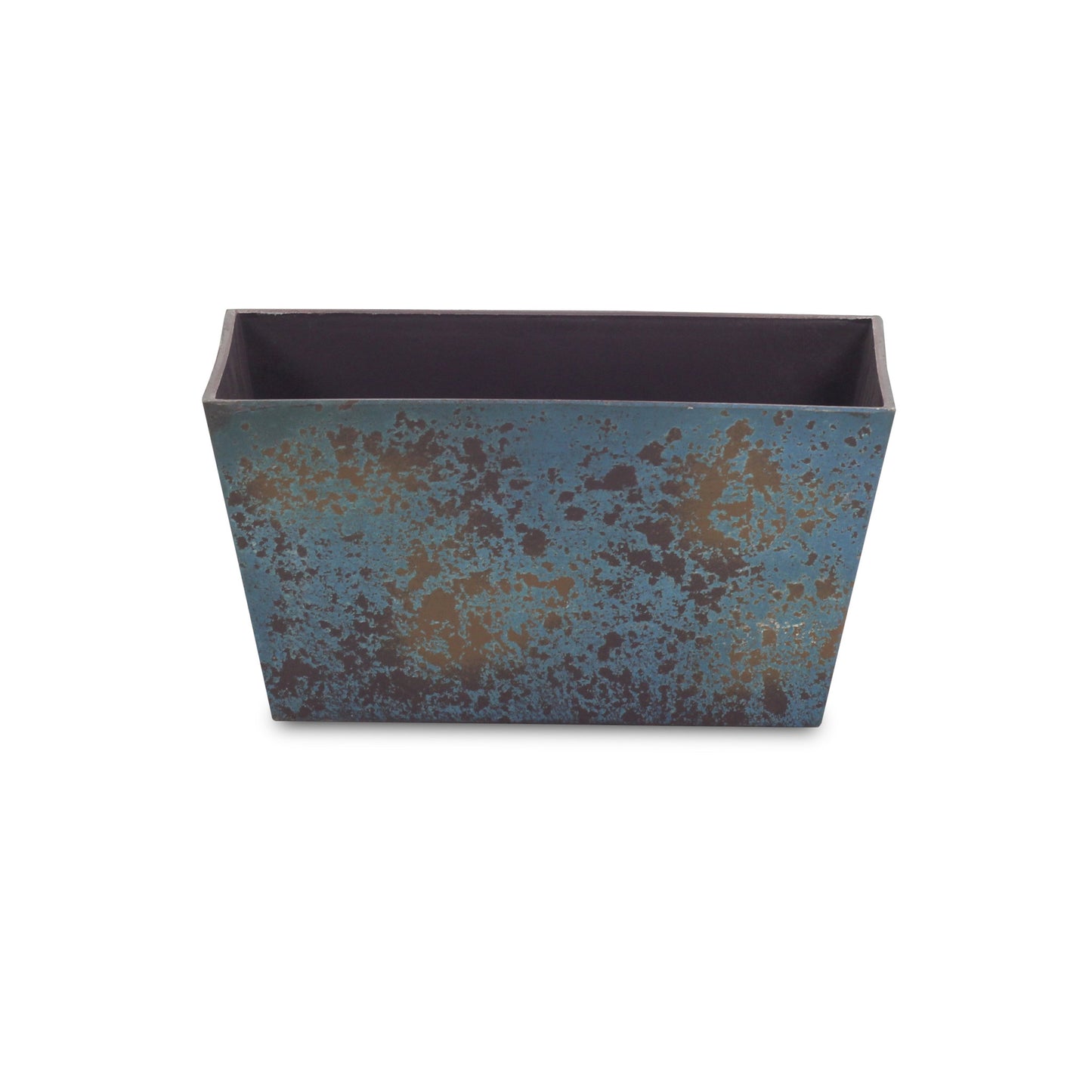 8" Blue Recycled Plastic Indoor Outdoor Rectangular Planter Box - Homeroots - Flyclothing LLC