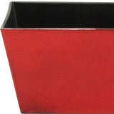 8" Red Recycled Plastic Indoor Outdoor Rectangular Planter Box - Homeroots - Flyclothing LLC