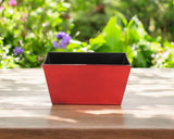 8" Red Recycled Plastic Indoor Outdoor Rectangular Planter Box - Homeroots - Flyclothing LLC
