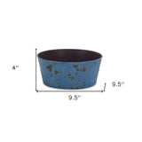 10" Blue Recycled Plastic Indoor Outdoor Round Pot Planter - Homeroots - Flyclothing LLC