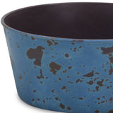 10" Blue Recycled Plastic Indoor Outdoor Round Pot Planter - Homeroots - Flyclothing LLC