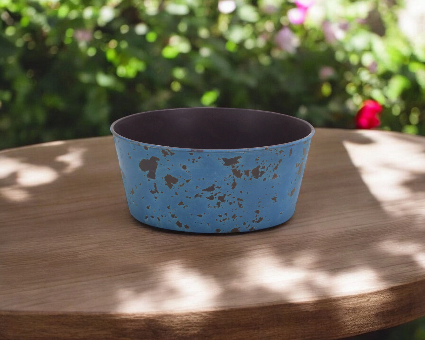 10" Blue Recycled Plastic Indoor Outdoor Round Pot Planter - Homeroots - Flyclothing LLC