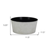 12" Cream Recycled Plastic Indoor Outdoor Round Nursery Pot - Homeroots - Flyclothing LLC