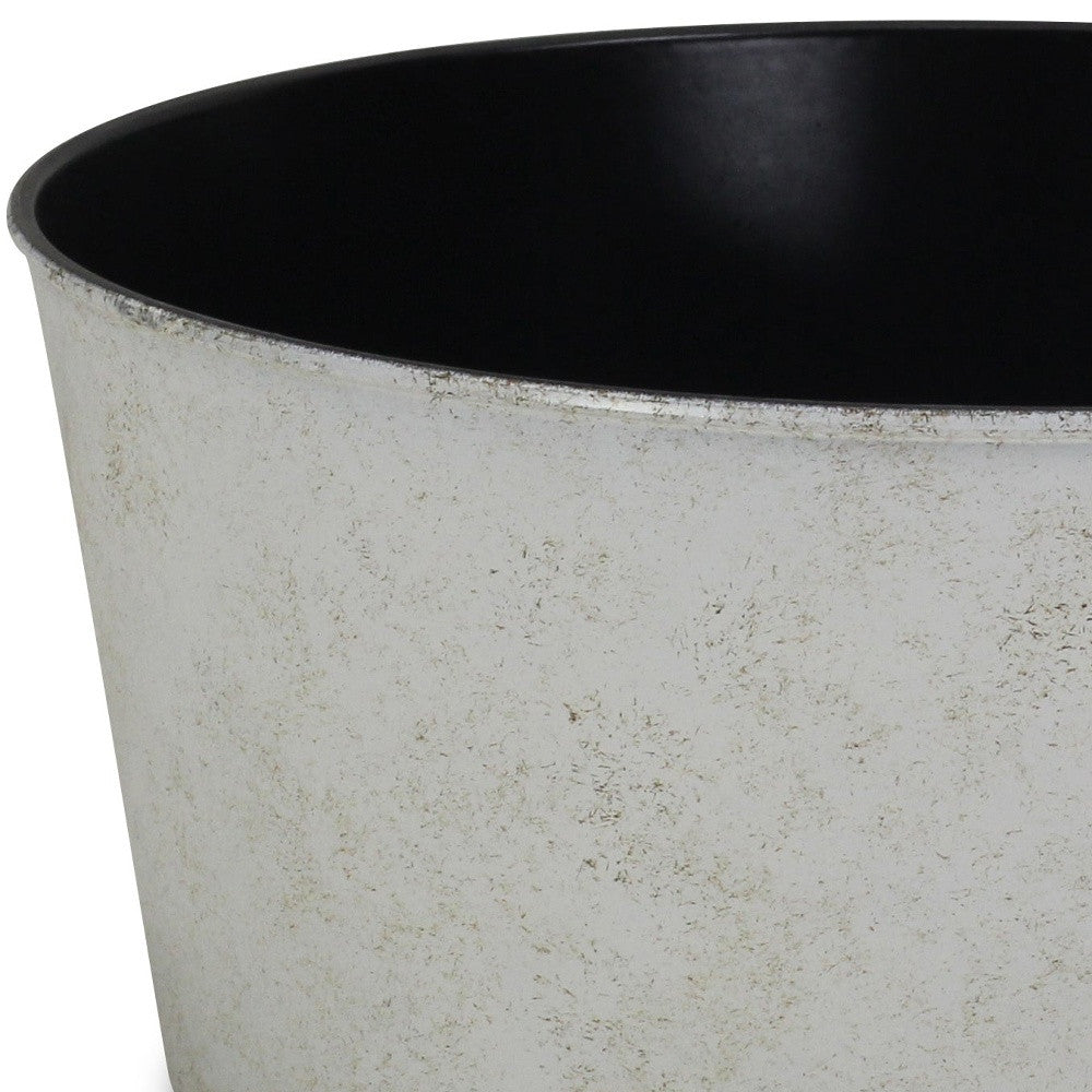 12" Cream Recycled Plastic Indoor Outdoor Round Nursery Pot - Homeroots - Flyclothing LLC