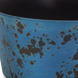 12" Blue Recycled Plastic Indoor Outdoor Round Pot Planter - Homeroots - Flyclothing LLC