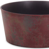 12" Red Recycled Plastic Indoor Outdoor Round Pot Planter - Homeroots - Flyclothing LLC