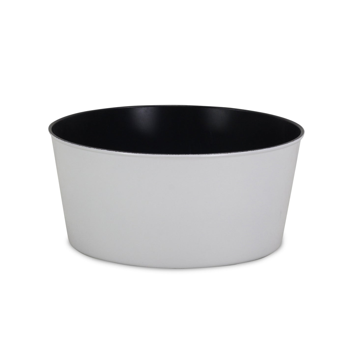 12" White Recycled Plastic Indoor Outdoor Round Pot Planter - Homeroots - Flyclothing LLC