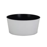 12" White Recycled Plastic Indoor Outdoor Round Pot Planter - Homeroots - Flyclothing LLC