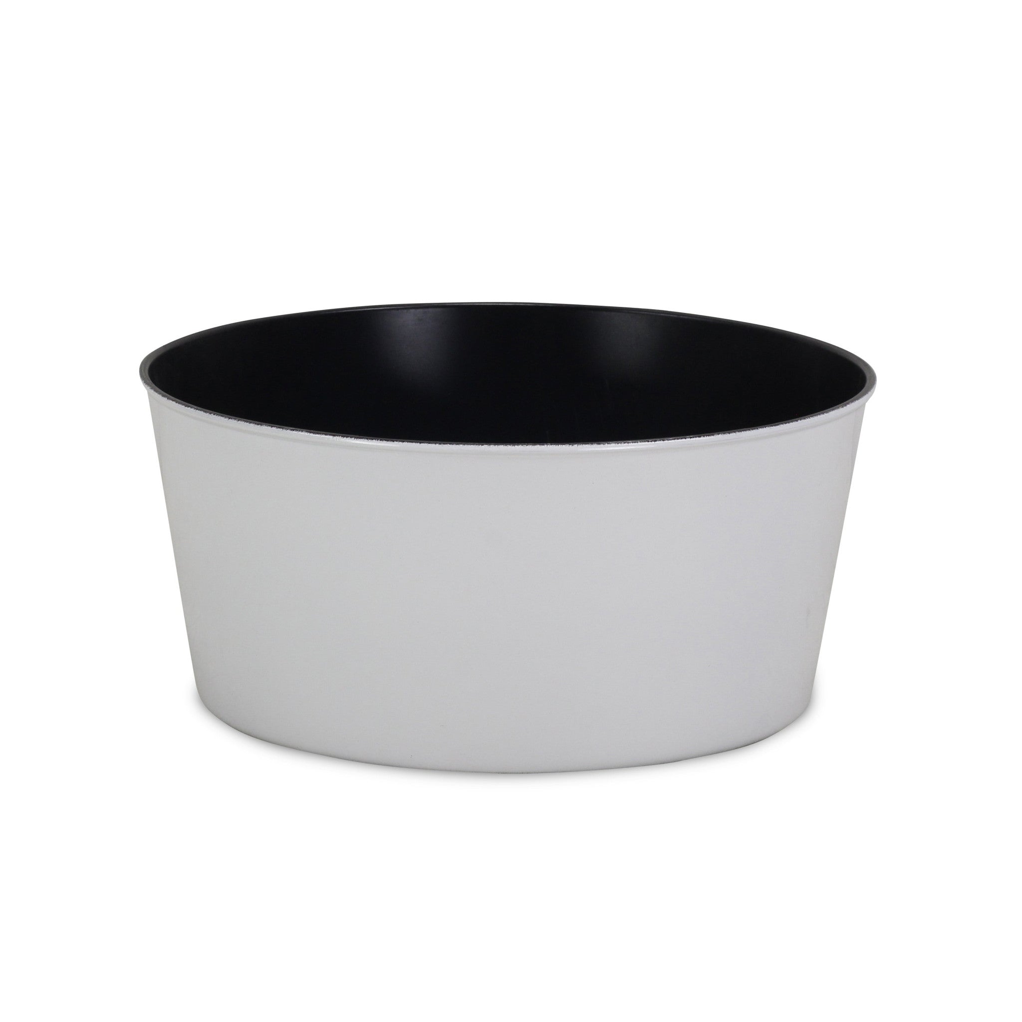 12" White Recycled Plastic Indoor Outdoor Round Pot Planter - Homeroots - Flyclothing LLC