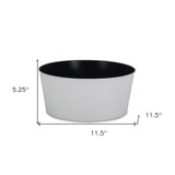 12" White Recycled Plastic Indoor Outdoor Round Pot Planter - Homeroots - Flyclothing LLC