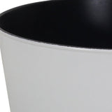 12" White Recycled Plastic Indoor Outdoor Round Pot Planter - Homeroots - Flyclothing LLC