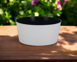 12" White Recycled Plastic Indoor Outdoor Round Pot Planter - Homeroots - Flyclothing LLC