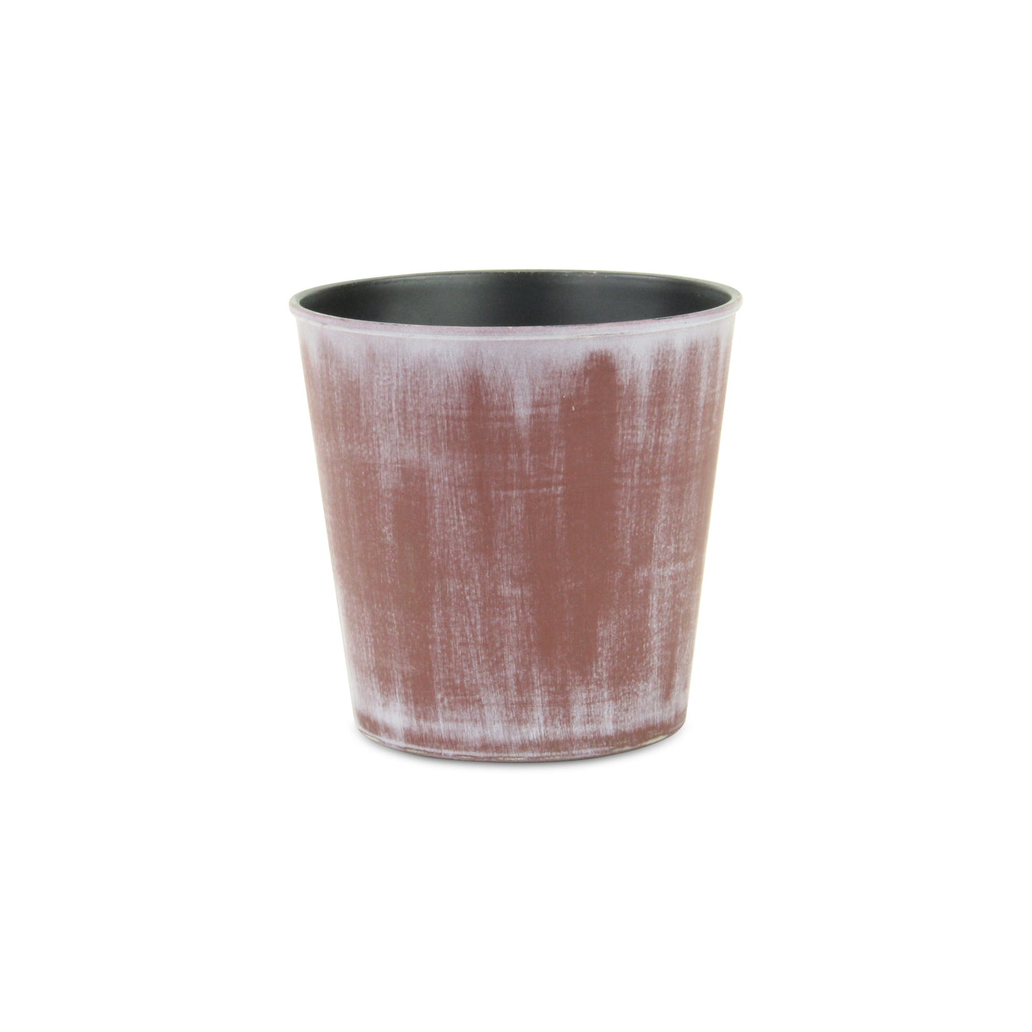 5" Brown and Ivory Abstract Recycled Plastic Indoor Outdoor Round Nursery Pot - Homeroots - Flyclothing LLC