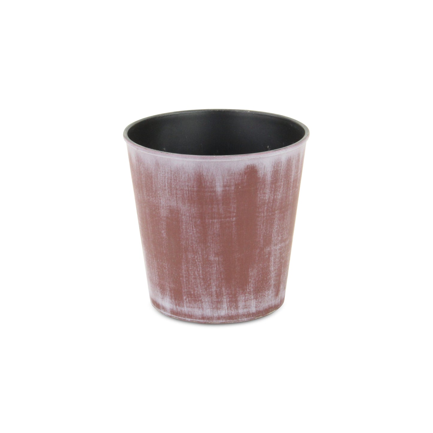 5" Brown and Ivory Abstract Recycled Plastic Indoor Outdoor Round Nursery Pot - Homeroots - Flyclothing LLC