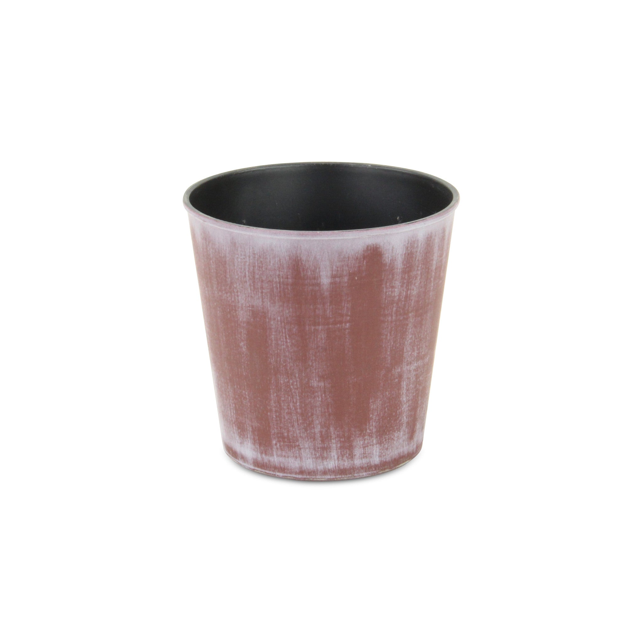 5" Brown and Ivory Abstract Recycled Plastic Indoor Outdoor Round Nursery Pot - Homeroots - Flyclothing LLC