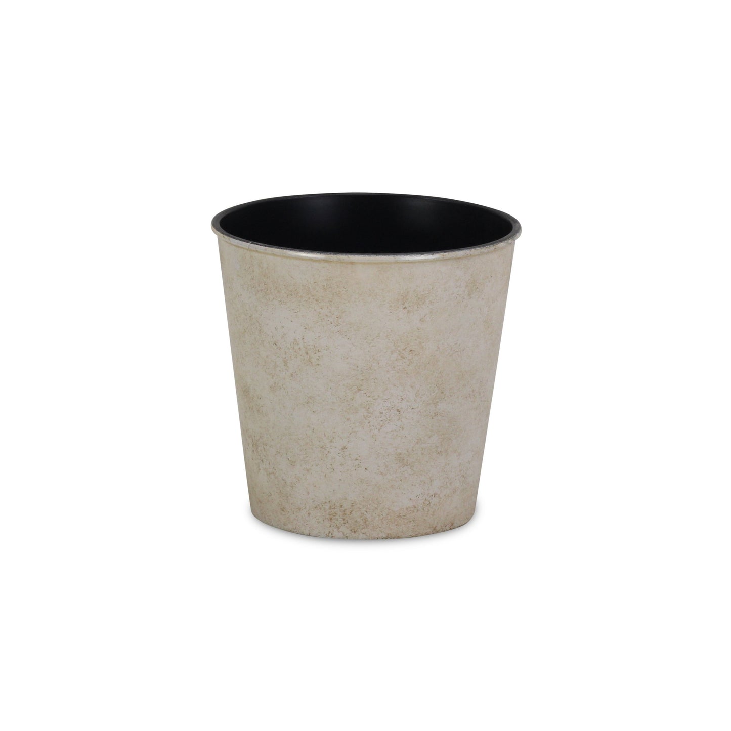 5" Cream Recycled Plastic Indoor Outdoor Round Pot Planter - Homeroots - Flyclothing LLC