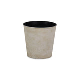 5" Cream Recycled Plastic Indoor Outdoor Round Pot Planter - Homeroots - Flyclothing LLC