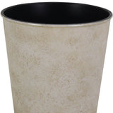 5" Cream Recycled Plastic Indoor Outdoor Round Pot Planter - Homeroots - Flyclothing LLC