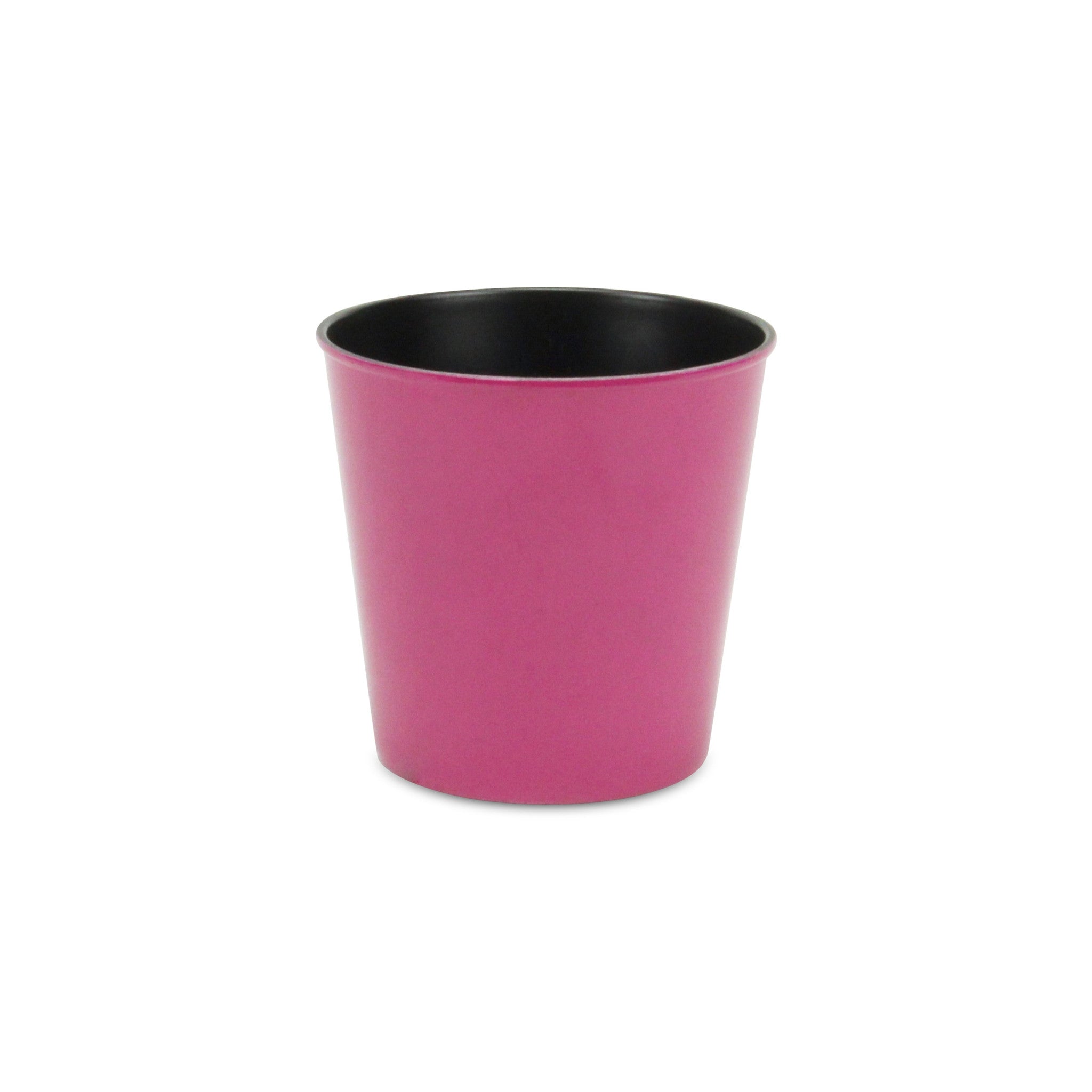 5" Hot Pink Recycled Plastic Indoor Outdoor Round Pot Planter - Homeroots - Flyclothing LLC