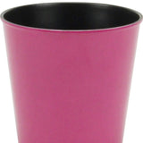 5" Hot Pink Recycled Plastic Indoor Outdoor Round Pot Planter - Homeroots - Flyclothing LLC