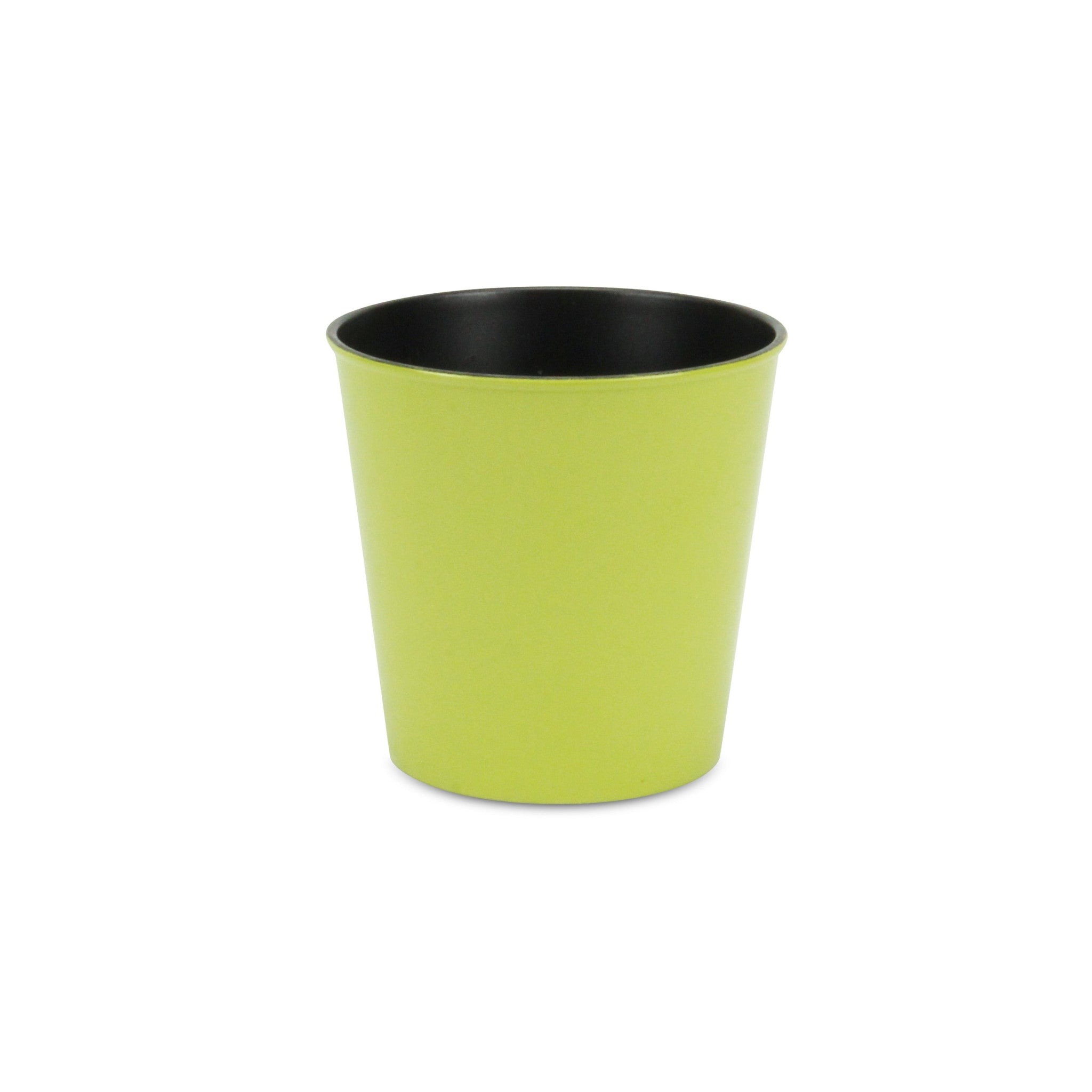 5" Lime Green Recycled Plastic Indoor Outdoor Round Pot Planter - Homeroots - Flyclothing LLC