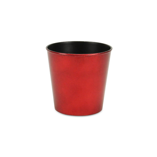 5" Red Recycled Plastic Indoor Outdoor Round Nursery Pot