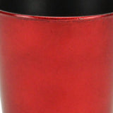 5" Red Recycled Plastic Indoor Outdoor Round Nursery Pot - Homeroots - Flyclothing LLC