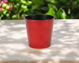 5" Red Recycled Plastic Indoor Outdoor Round Nursery Pot - Homeroots - Flyclothing LLC