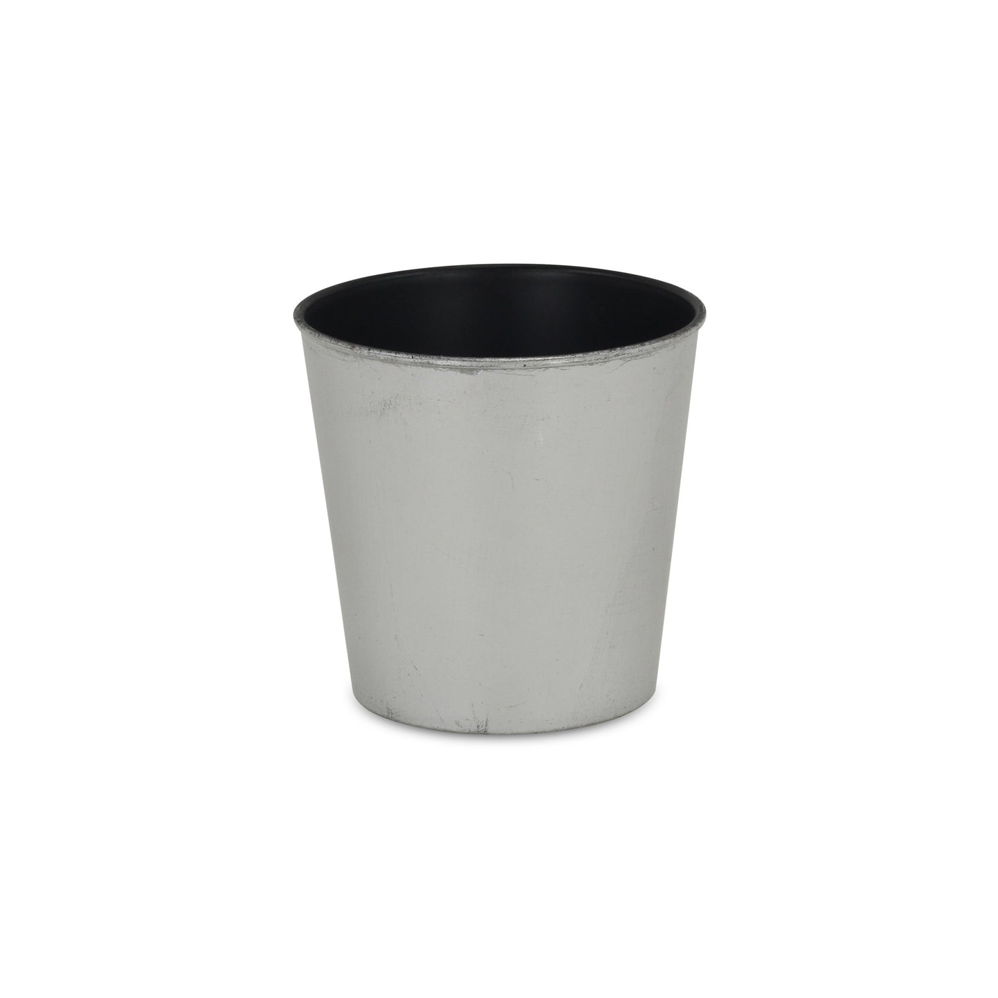 5" Silver Recycled Plastic Indoor Outdoor Round Pot Planter - Homeroots - Flyclothing LLC