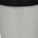 5" Silver Recycled Plastic Indoor Outdoor Round Pot Planter - Homeroots - Flyclothing LLC
