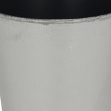 5" Silver Recycled Plastic Indoor Outdoor Round Pot Planter