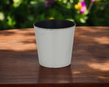 5" Silver Recycled Plastic Indoor Outdoor Round Pot Planter - Homeroots - Flyclothing LLC