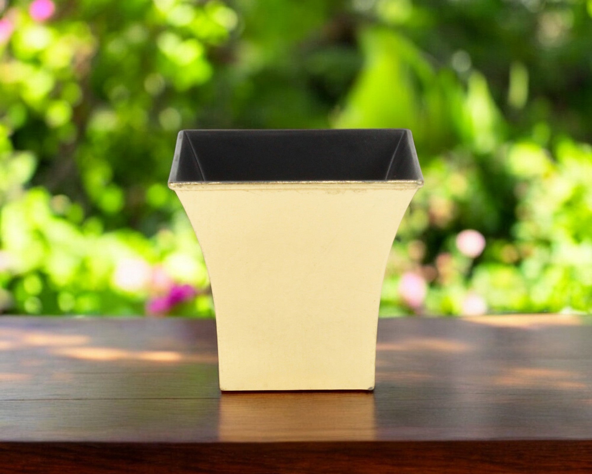 5" Gold Recycled Plastic Indoor Outdoor Square Nursery Pot - Homeroots - Flyclothing LLC