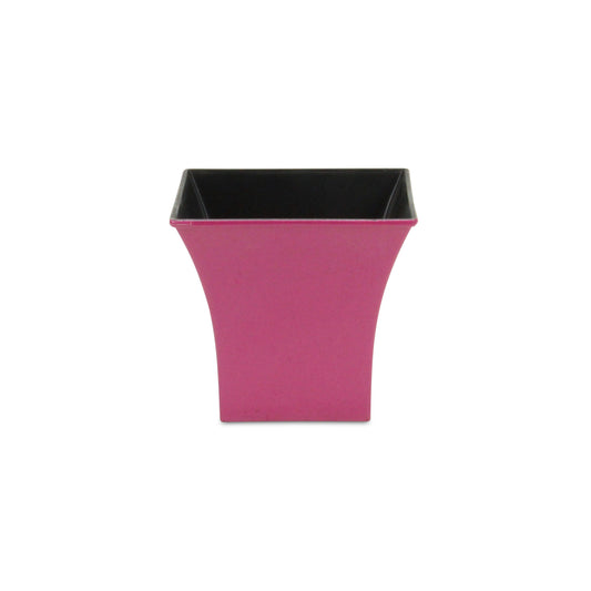 5" Hot Pink Recycled Plastic Indoor Outdoor Square Pot Planter - Homeroots