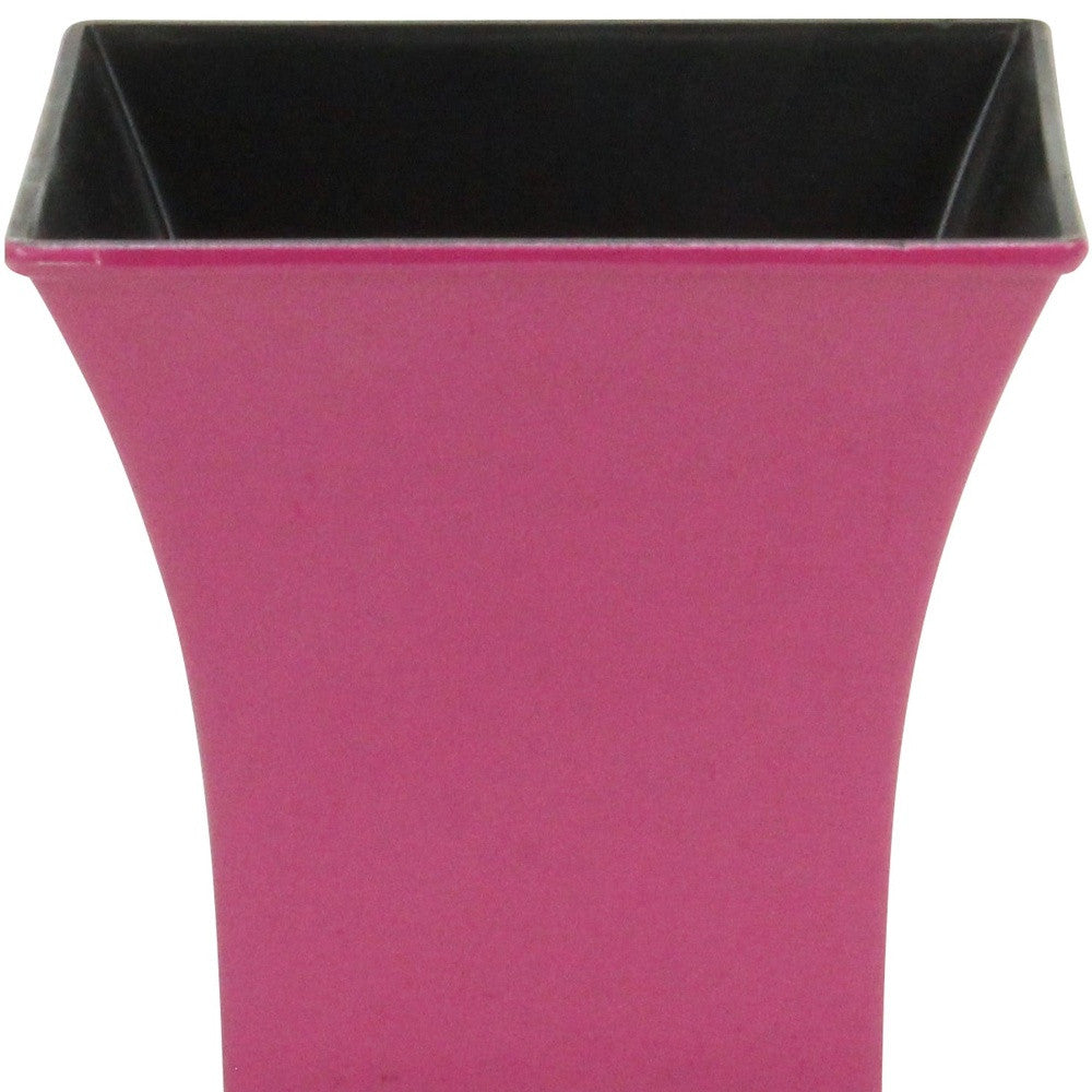 5" Hot Pink Recycled Plastic Indoor Outdoor Square Pot Planter - Homeroots - Flyclothing LLC