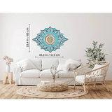 Turquoise And Gold Solid Wood Geometric Shapes Wall Decor - Homeroots - Flyclothing LLC
